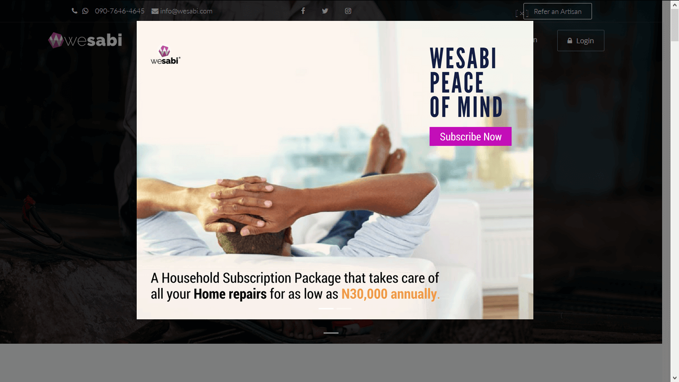 Wesabi Website